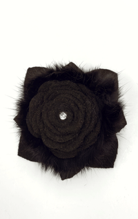 Handmade Recycled Fabric Brooch with Embelishments