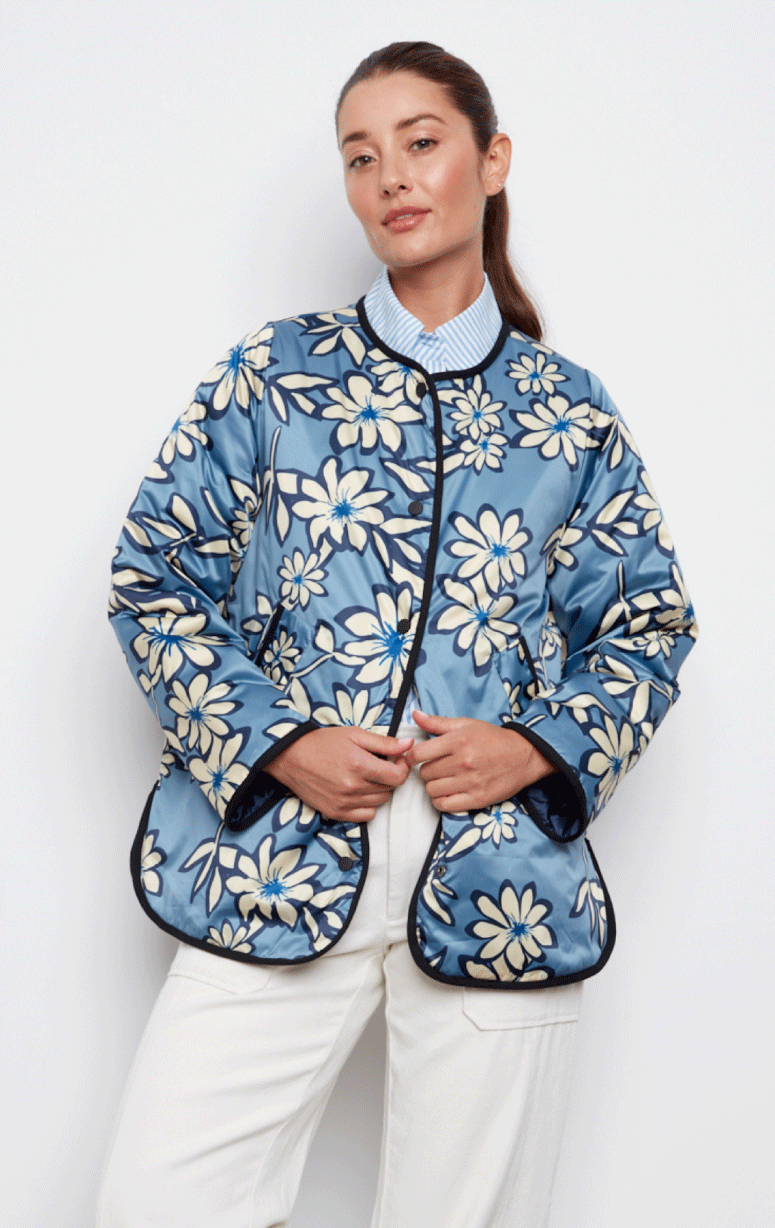Adroit- Reversible Collarless Jacket - Barrington's