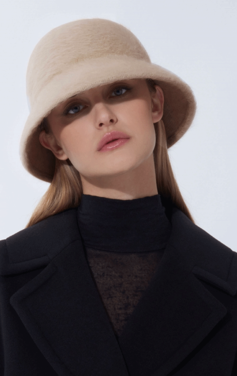 Cinzia Rocca- Angora Cloche Hat