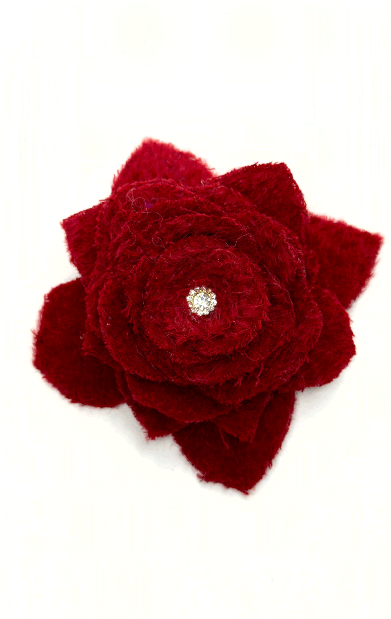 Handmade Recycled Fabric Brooch