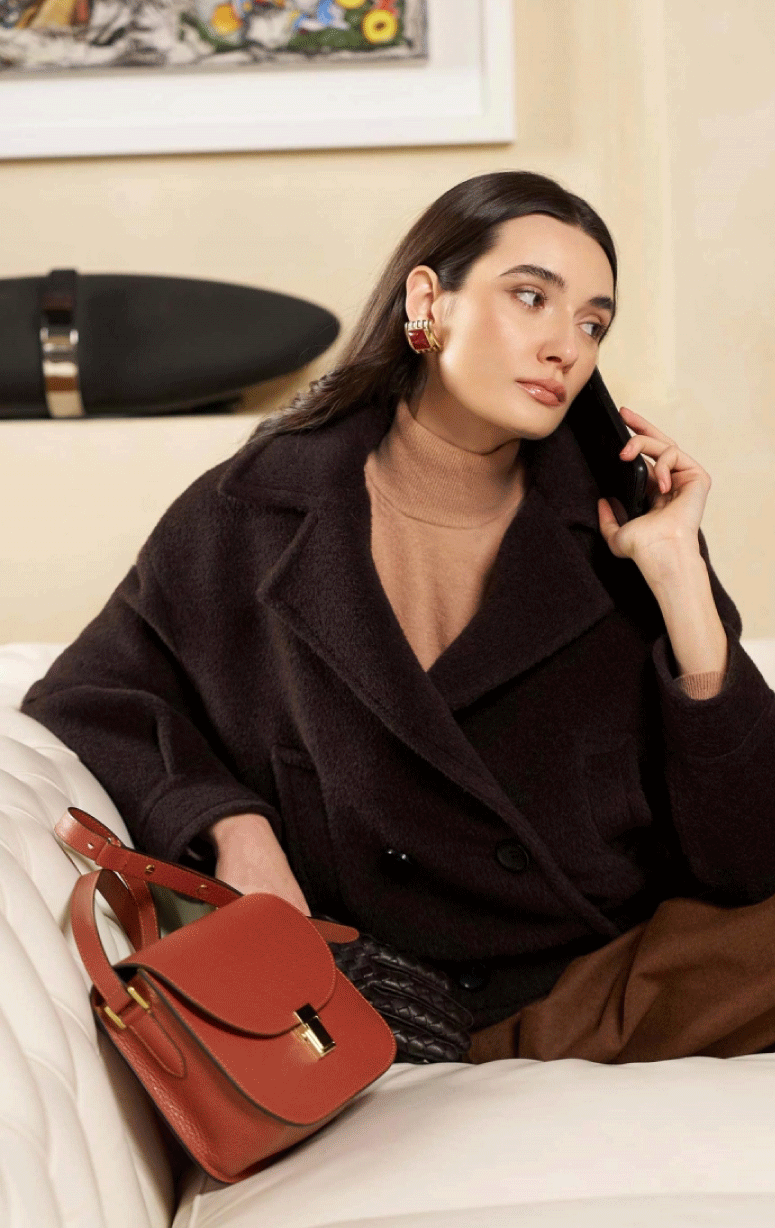 Cinzia Rocca- Leather Saddle Bag