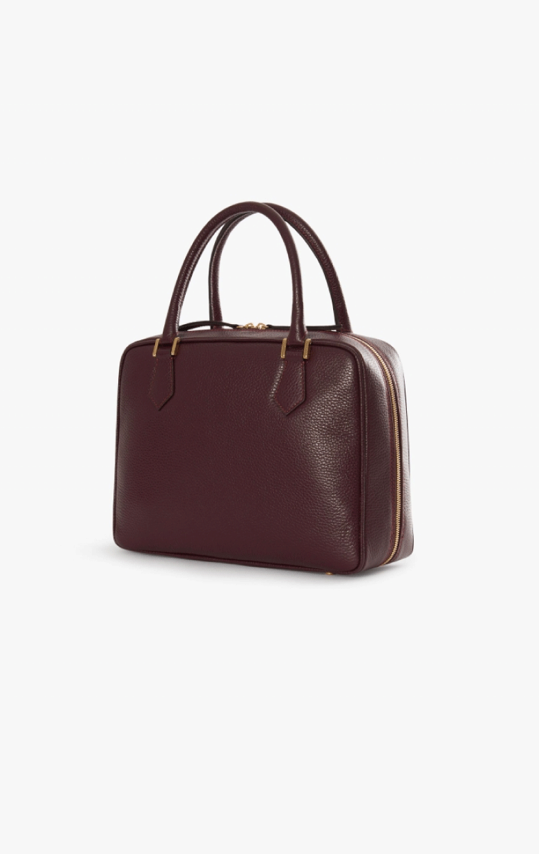 Cinzia Rocca- Leather Handbag with Double Zipper