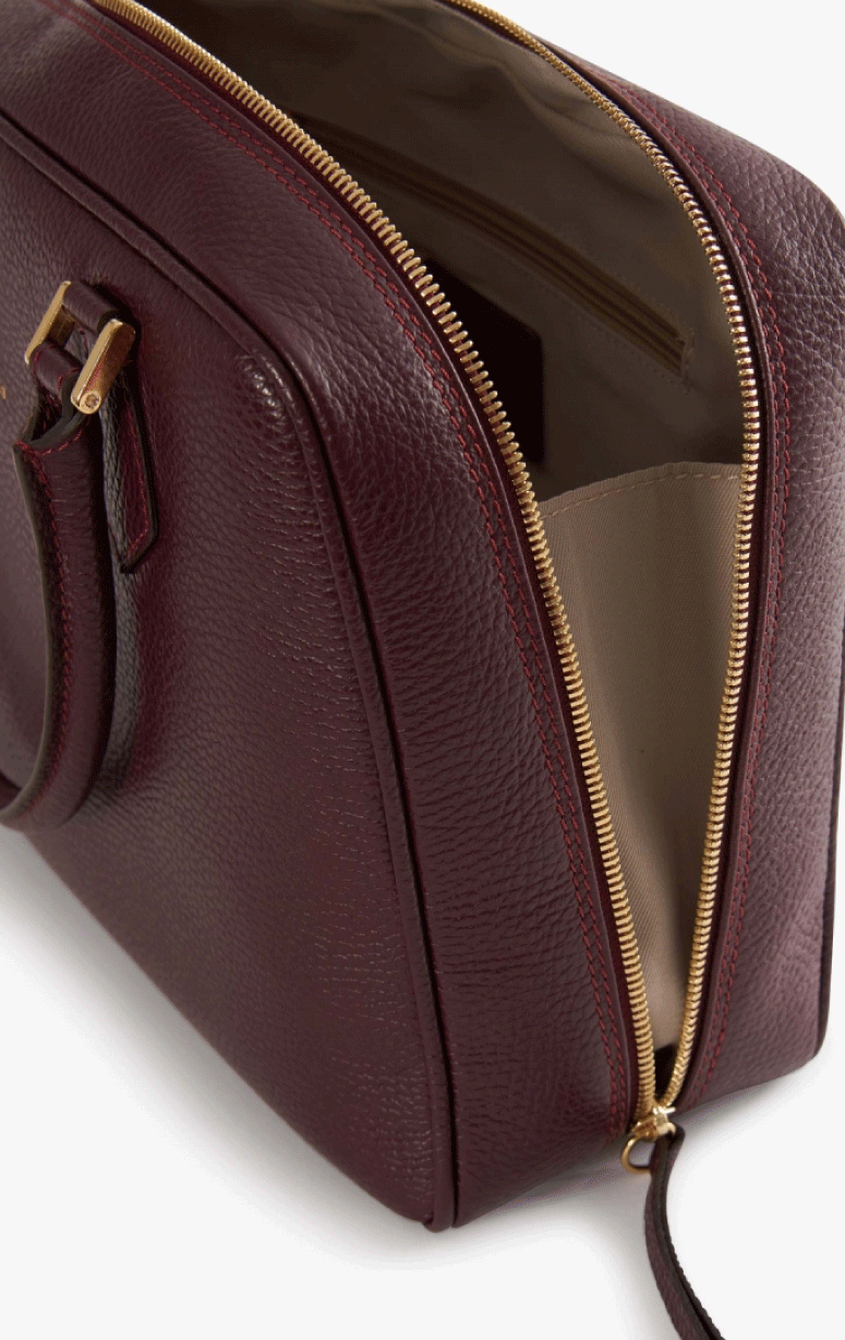 Cinzia Rocca- Leather Handbag with Double Zipper