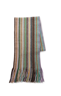 Mackie of Scotland- Wool & Angora Striped Scarf