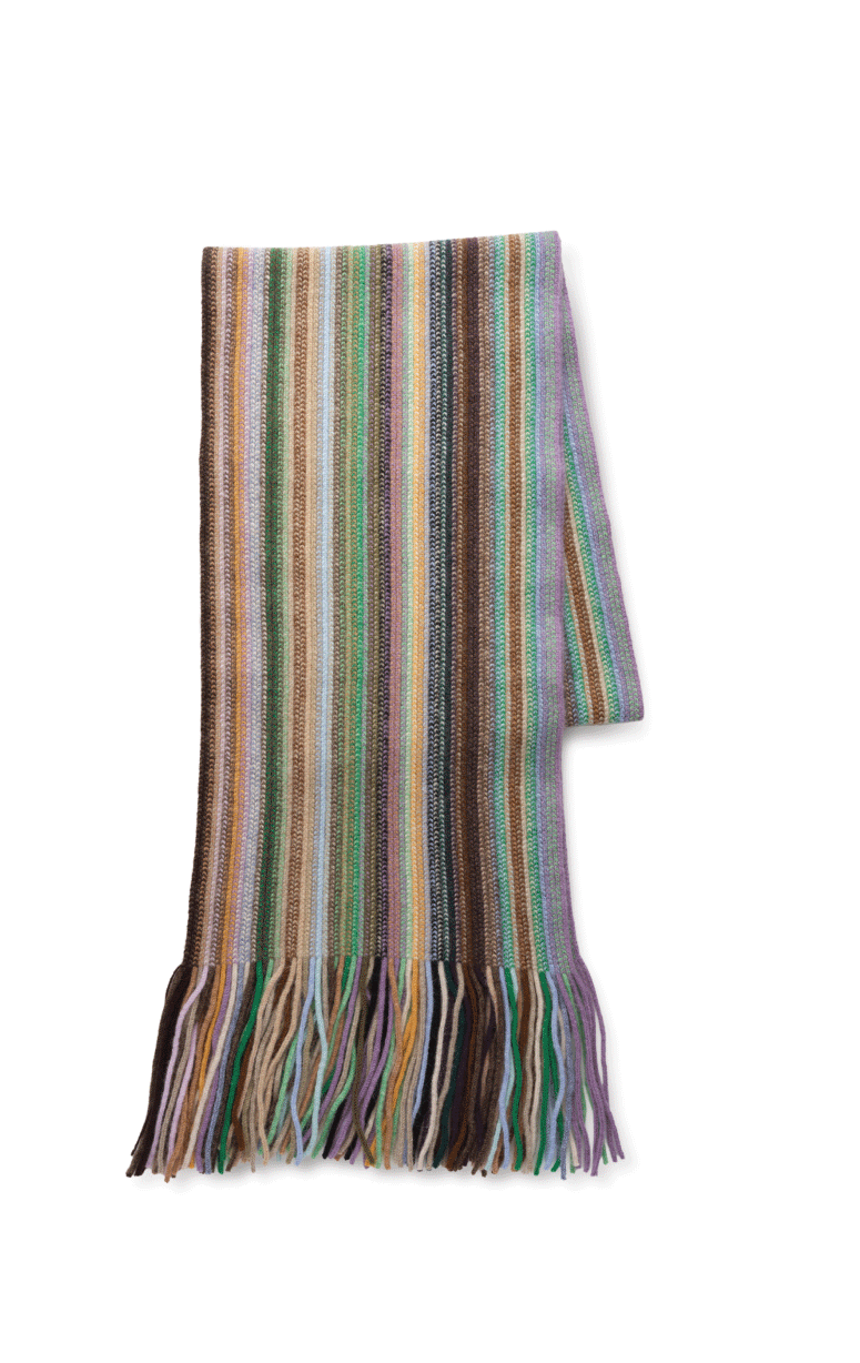 Mackie of Scotland- Wool & Angora Striped Scarf