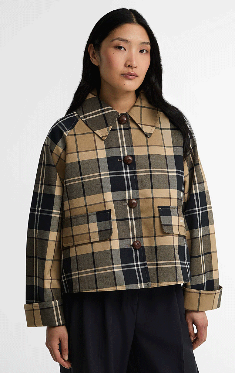 Barbour- Delilah Tartan Showerproof Jacket