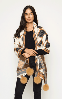 Diamond & Belt Print Reversible Wrap - Barrington's