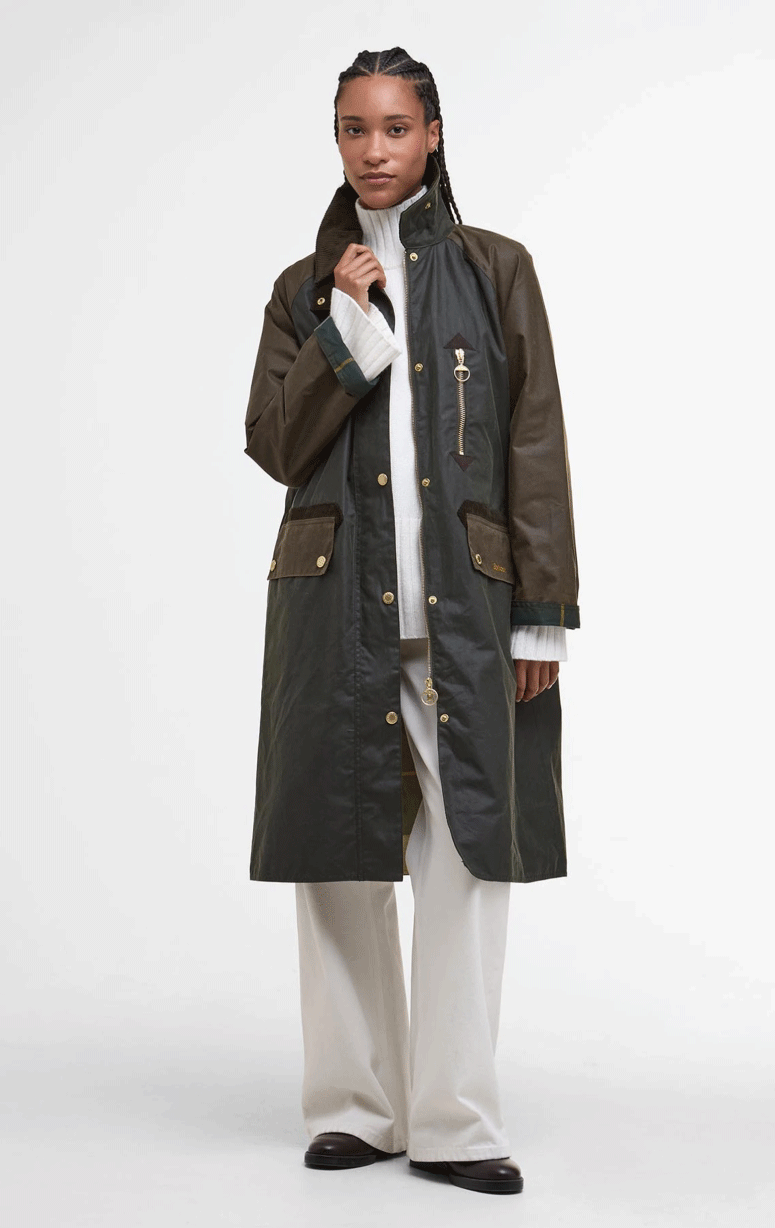 Barbour- Evette Waxed Car Coat