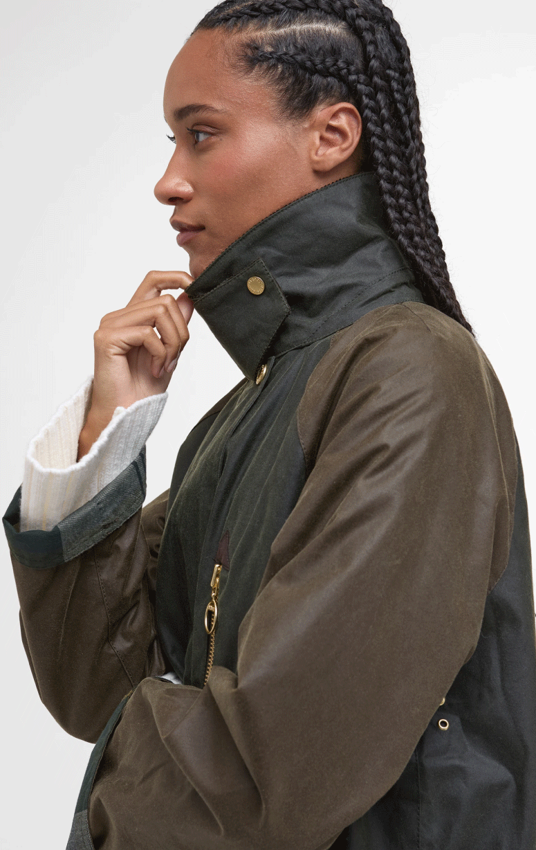 Barbour- Evette Waxed Car Coat Barrington's1