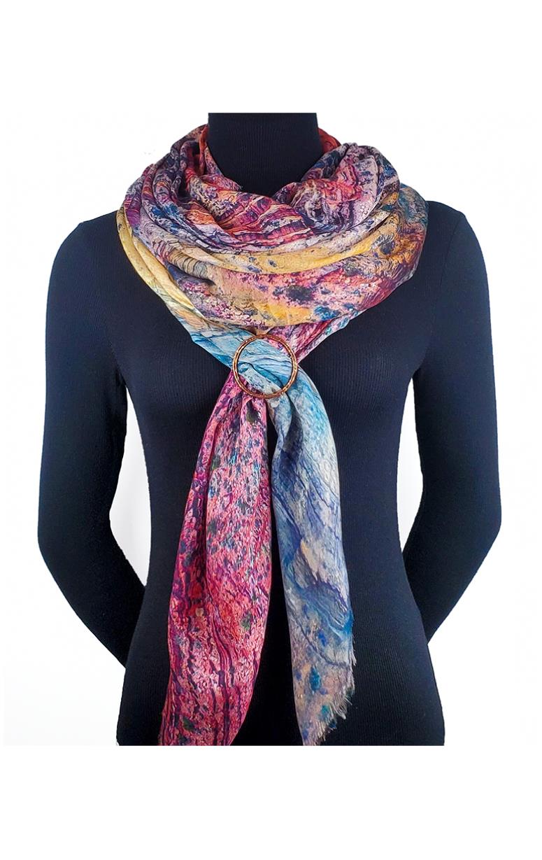 Modal & Cashmere Scarf - Layers of Time - Barrington's