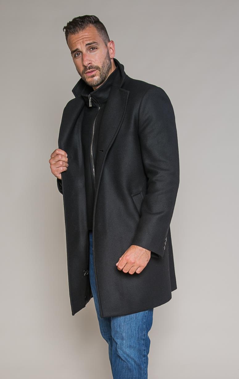 Barringtons - Wool & Cashmere Top Coat with Bib – Barrington's