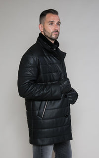 Men's Wadded Leather Jacket - Barrington's