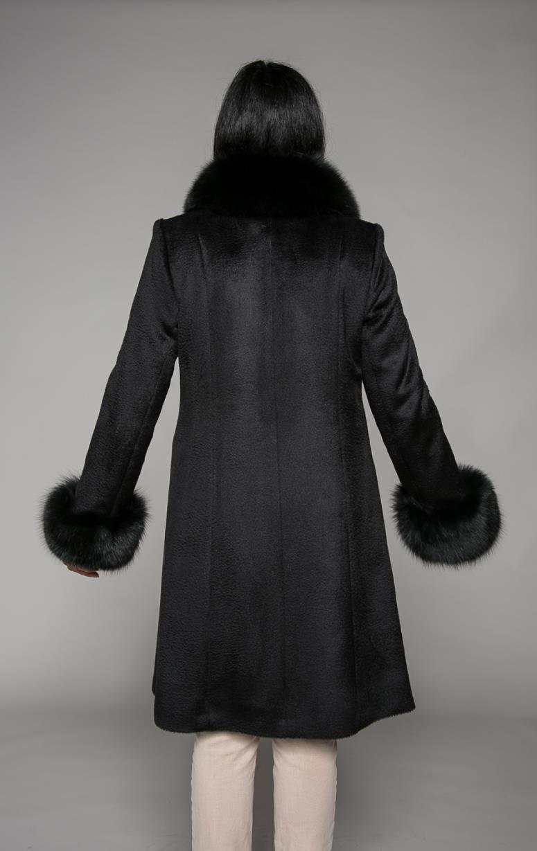 Barrington's - Suri Alpaca Coat with Fox Collar & Cuffs