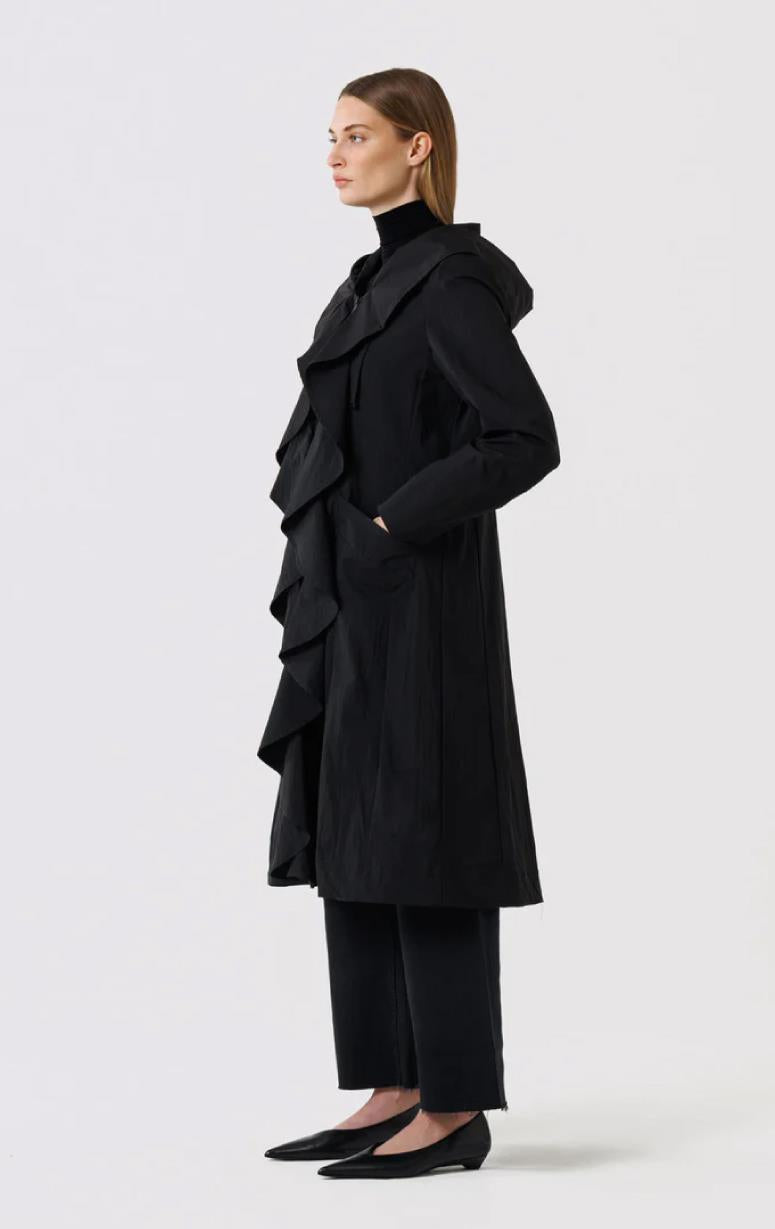 Creenstone - Crinkle Stretch Ruffle Coat - Barrington's