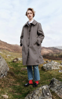 Barbour- Nadine Checked Showerproof Car Coat