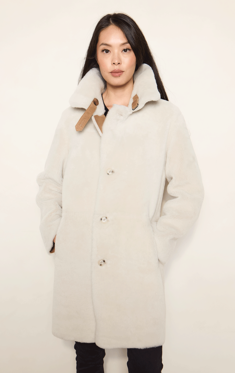 HISO- Raw Edge Shearling Jacket