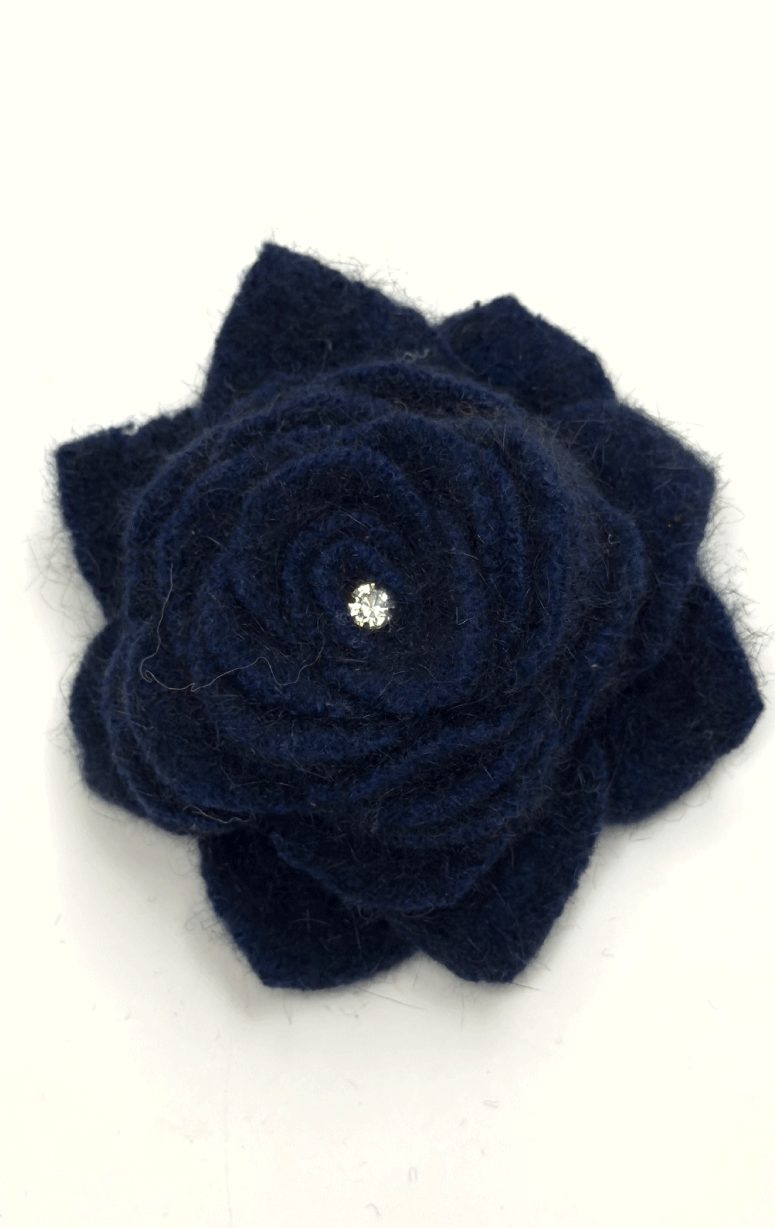 Handmade Recycled Fabric Brooch
