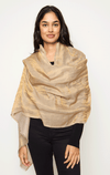 Gaynor- Wool, Silk & Lurex Gold Scarf