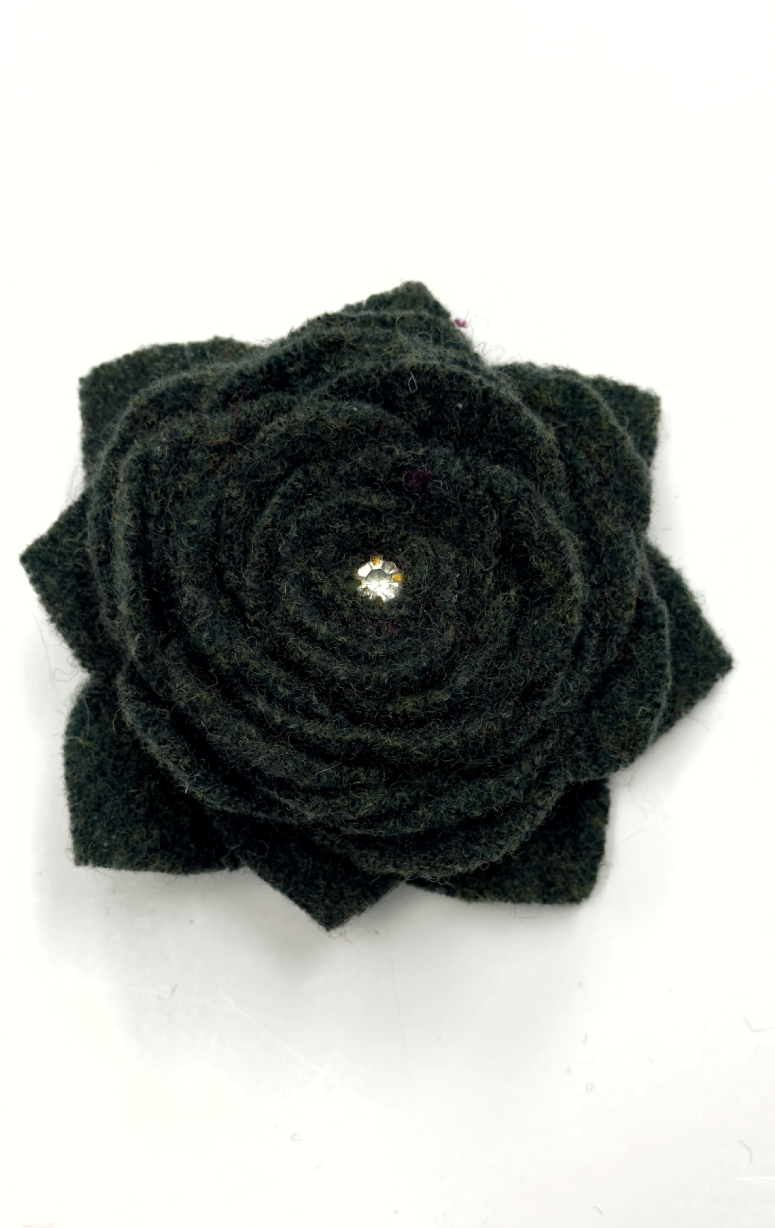 Handmade Recycled Fabric Brooch