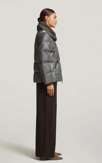 Creenstone- Down Puffer with Faux Fur Trim