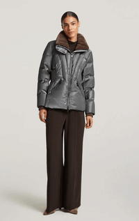 Creenstone- Down Puffer with Faux Fur Trim