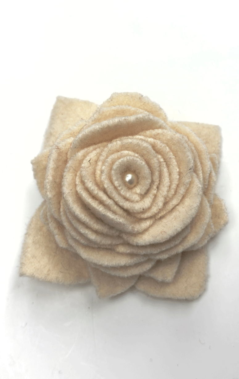 Handmade Recycled Fabric Brooch