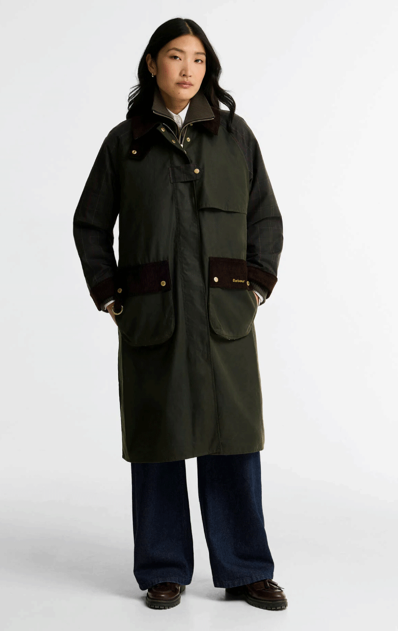 Barbour- Checked Kirklees Waxed Jacket