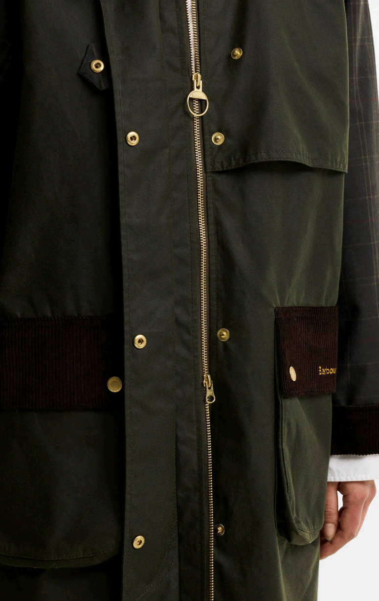 Barbour- Checked Kirklees Waxed Jacket
