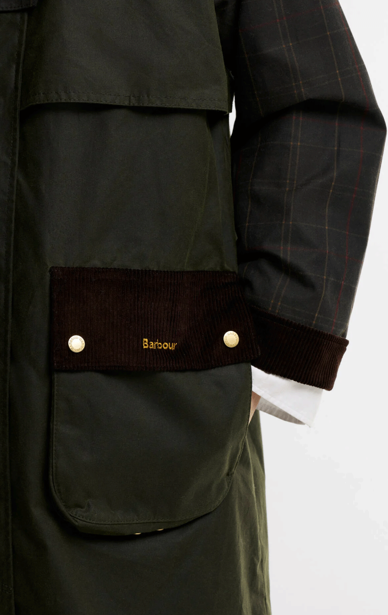 Barbour- Checked Kirklees Waxed Jacket