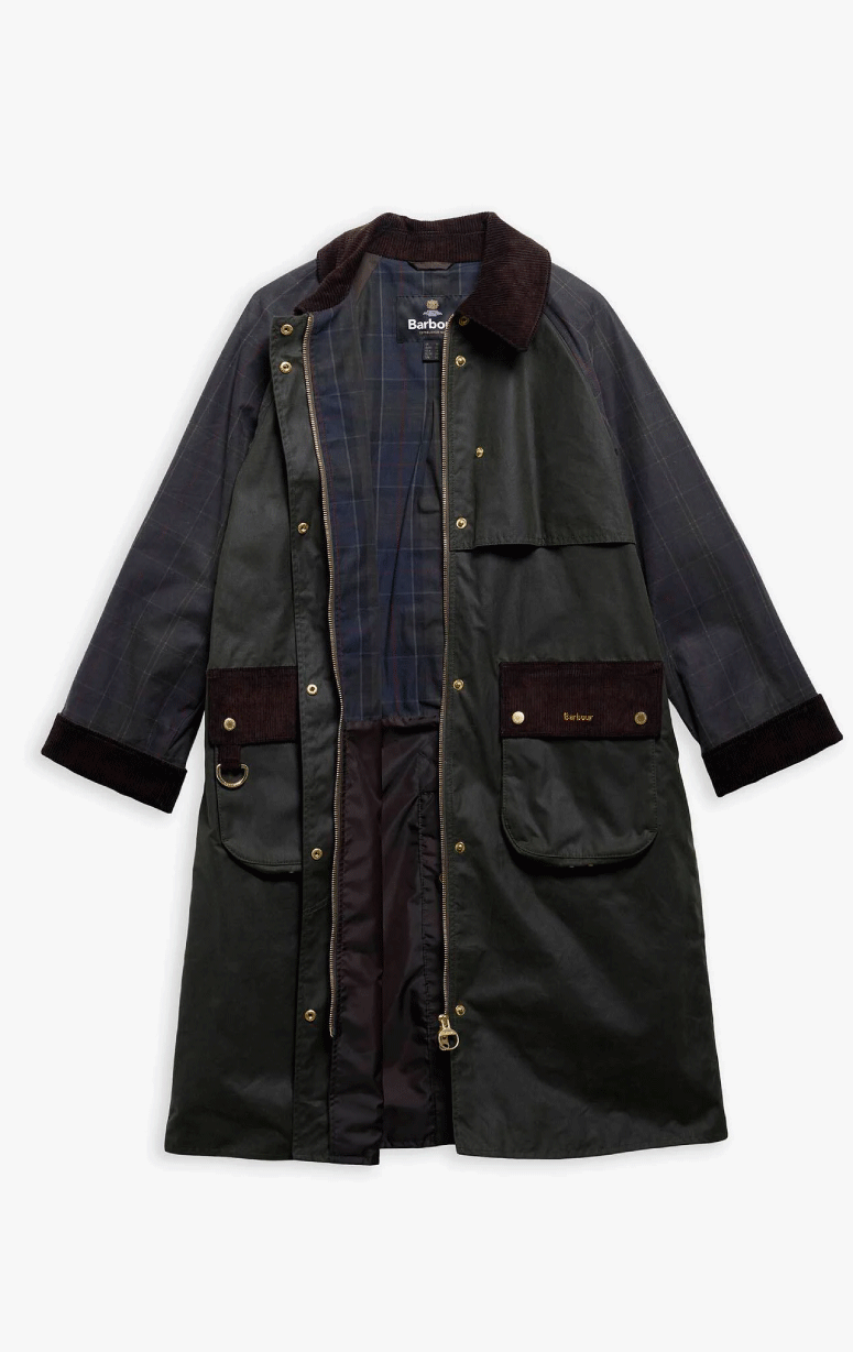Barbour- Checked Kirklees Waxed Jacket