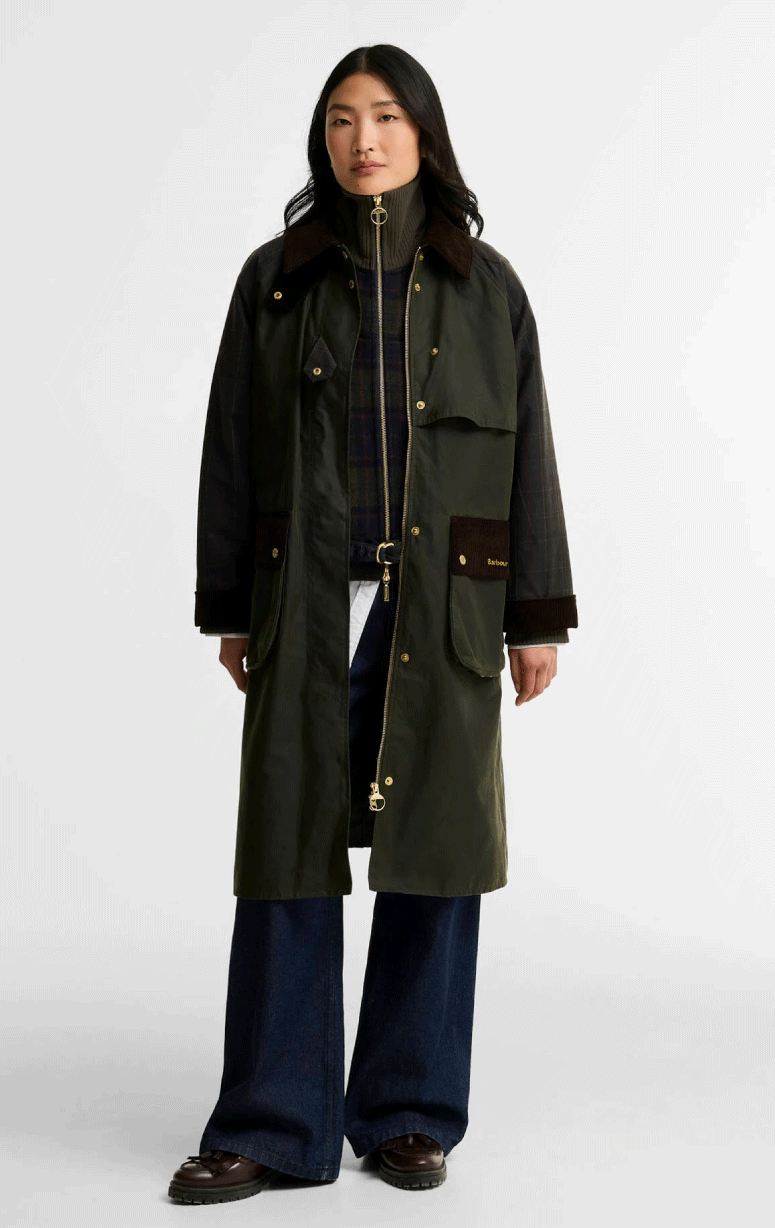 Barbour- Checked Kirklees Waxed Jacket