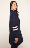 HISO- Two Button Coat with Knit Sleeve