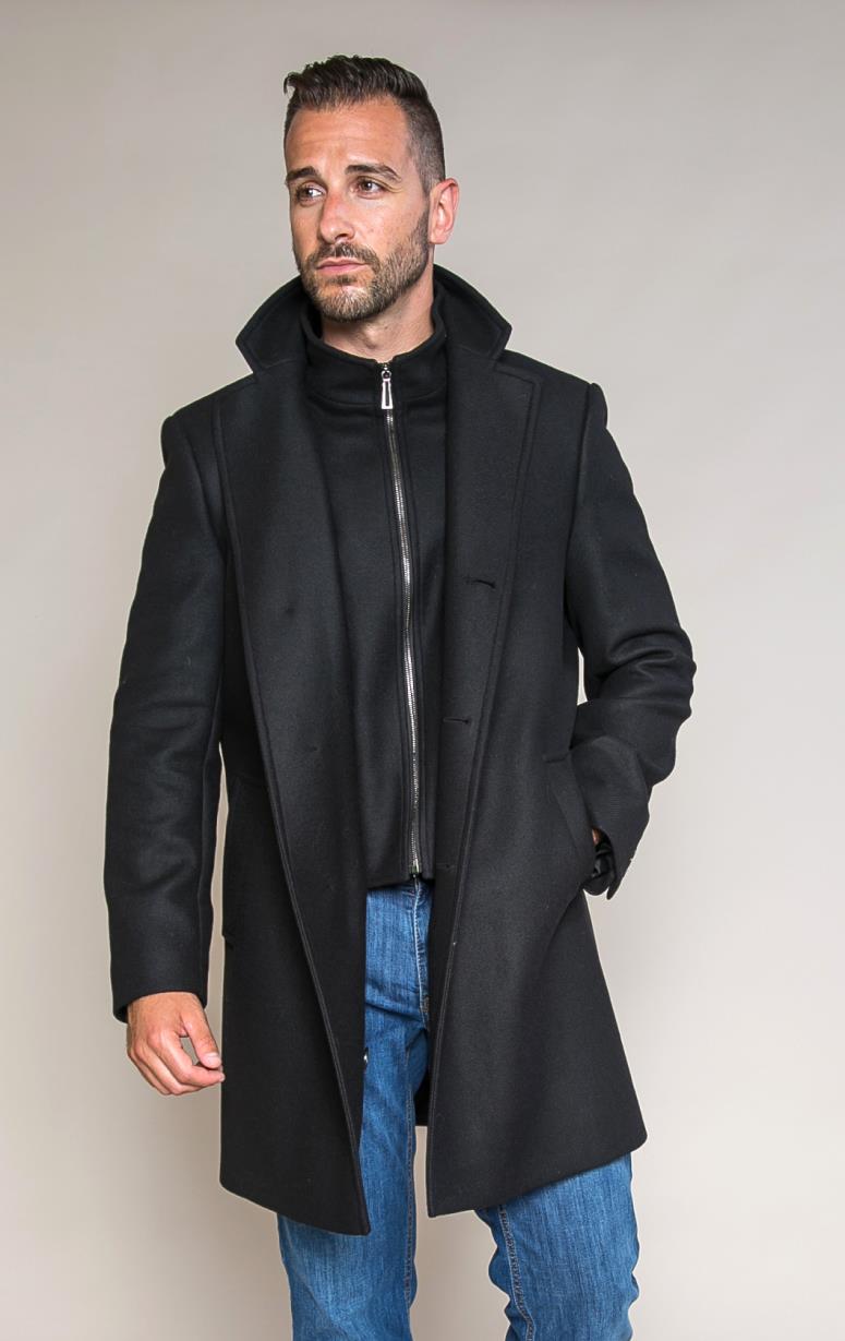Barringtons - Wool & Cashmere Top Coat with Bib
