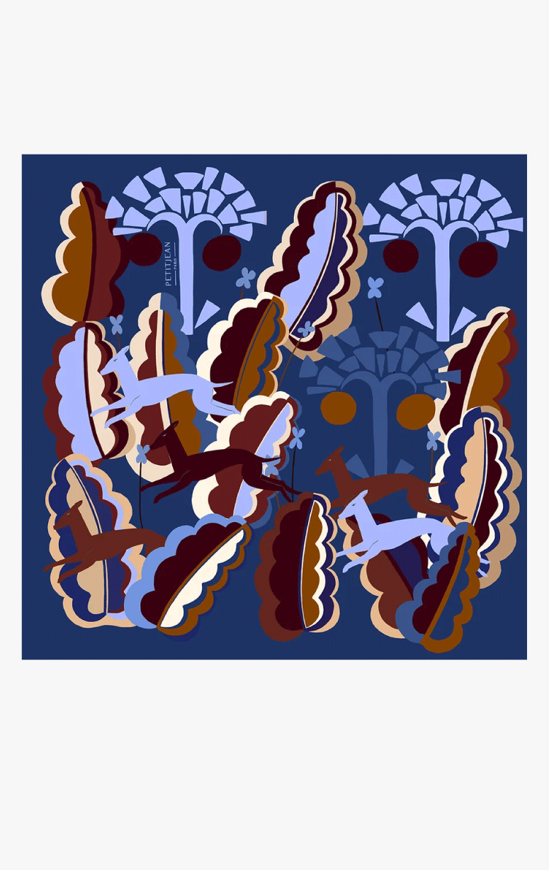 PetitJean- 100% Silk Square Scarf