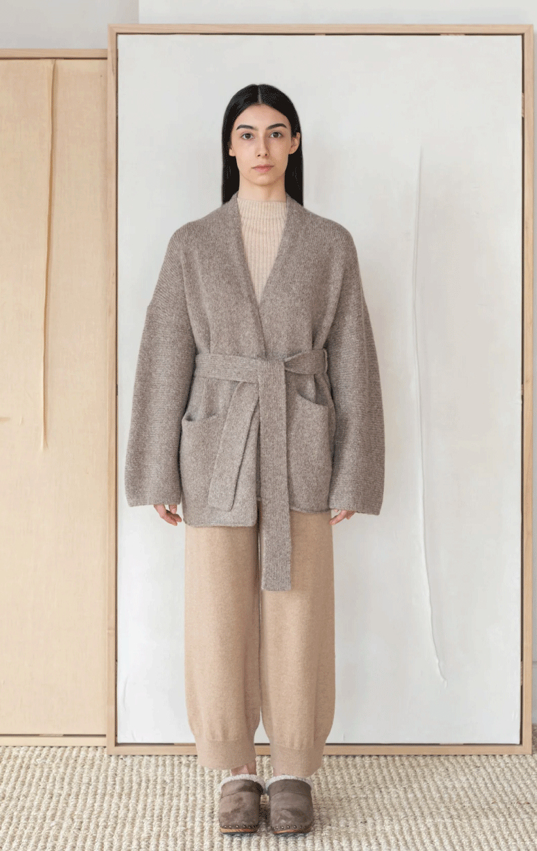 Alpaca Cardigan with Belt