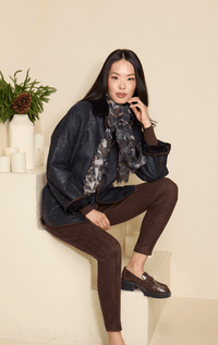 Quilt Design Shearling Jacket