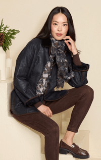 Quilt Design Shearling Jacket