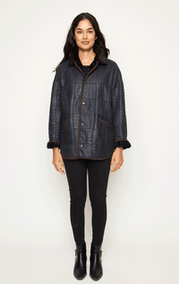 Quilt Design Shearling Jacket