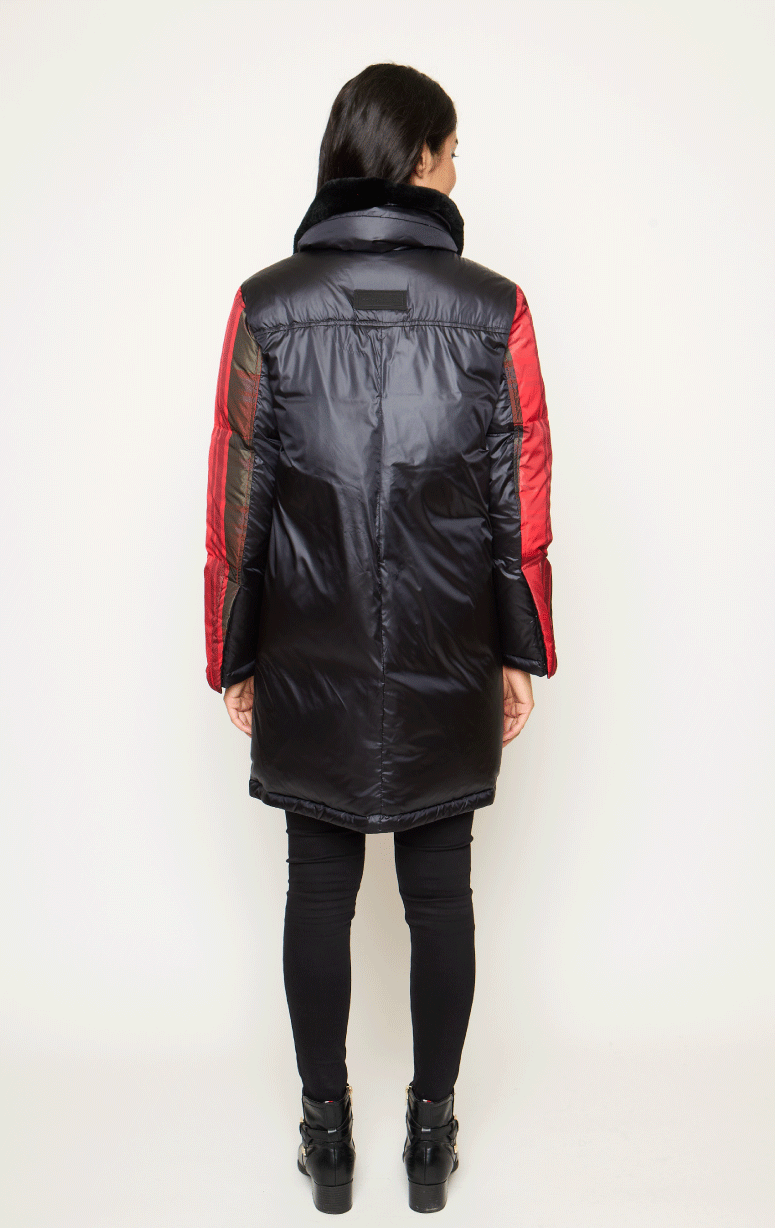 Be Florence- 7/8s Tartan Down Coat