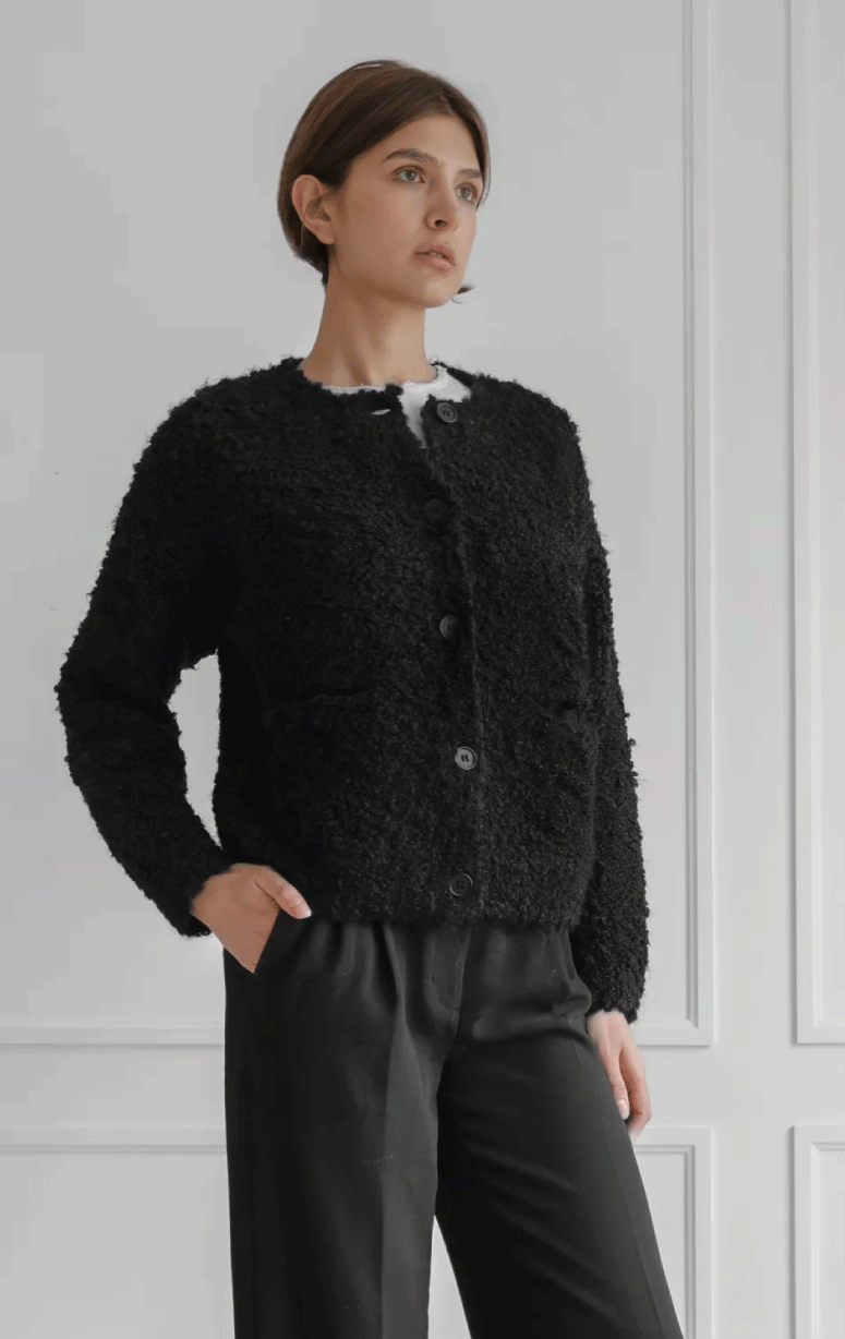 Luna - Boucle Alpaca Cardigan
