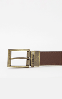 Barbour- Reversible Tartan & Leather Belt