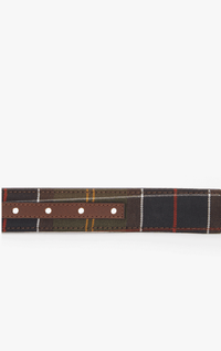 Barbour- Reversible Tartan & Leather Belt