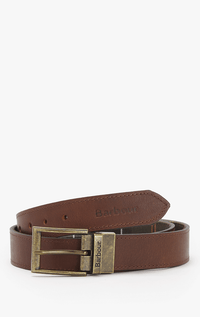 Barbour- Reversible Tartan & Leather Belt