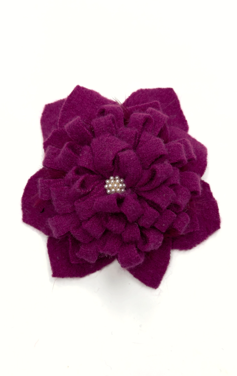 Handmade Recycled Fabric Brooch