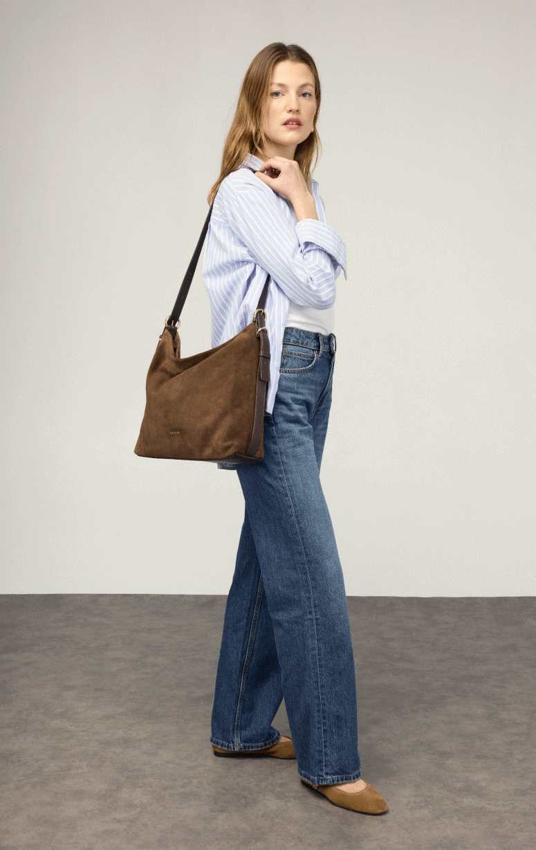 Nat & Nin- Moreen Suede Hobo Bag - Barrington's