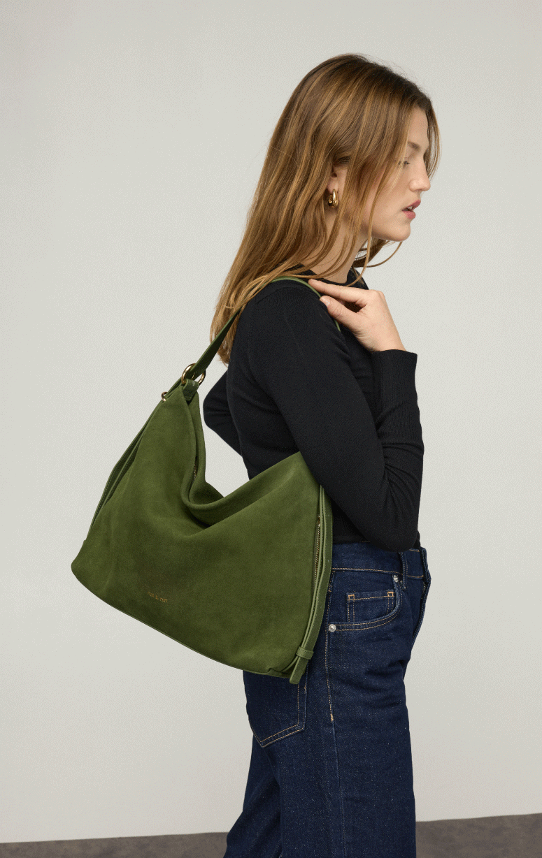 Nat & Nin- Moreen Suede Hobo Bag - Barrington's