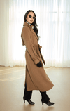 HISO- Belted Trench with Leather Details