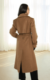 HISO- Belted Trench with Leather Details