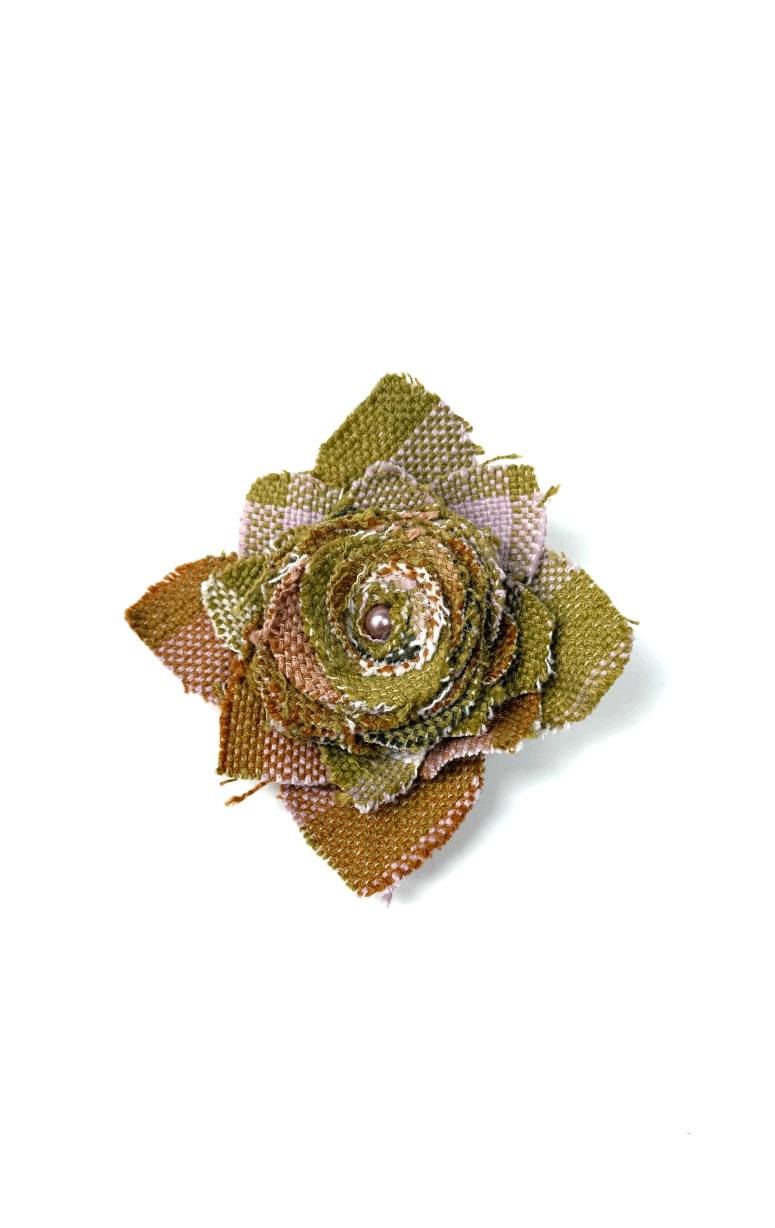 Handmade Recycled Fabric Brooch - Barrington's