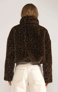 Numph- Faux Fur Lepoard Jacket
